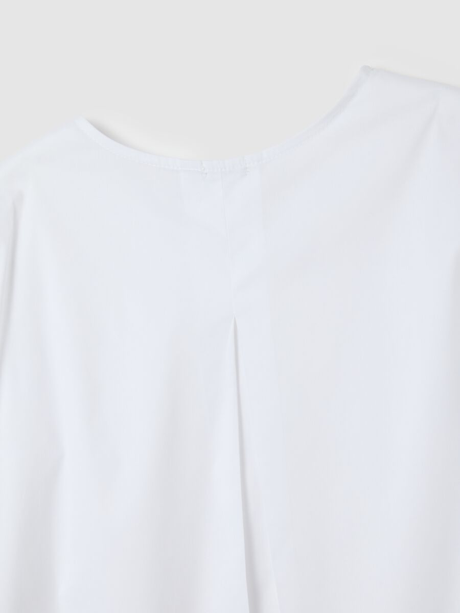 White Women's Cotton Blend Regular Fit Top_5