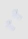 Twin-pack of short white bamboo blend socks for newborns_0