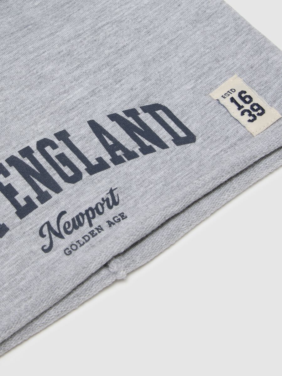 Grey cotton blend children's regular fit hat with lettering_2