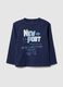 Child's blue pure cotton over fit t-shirt with print_0