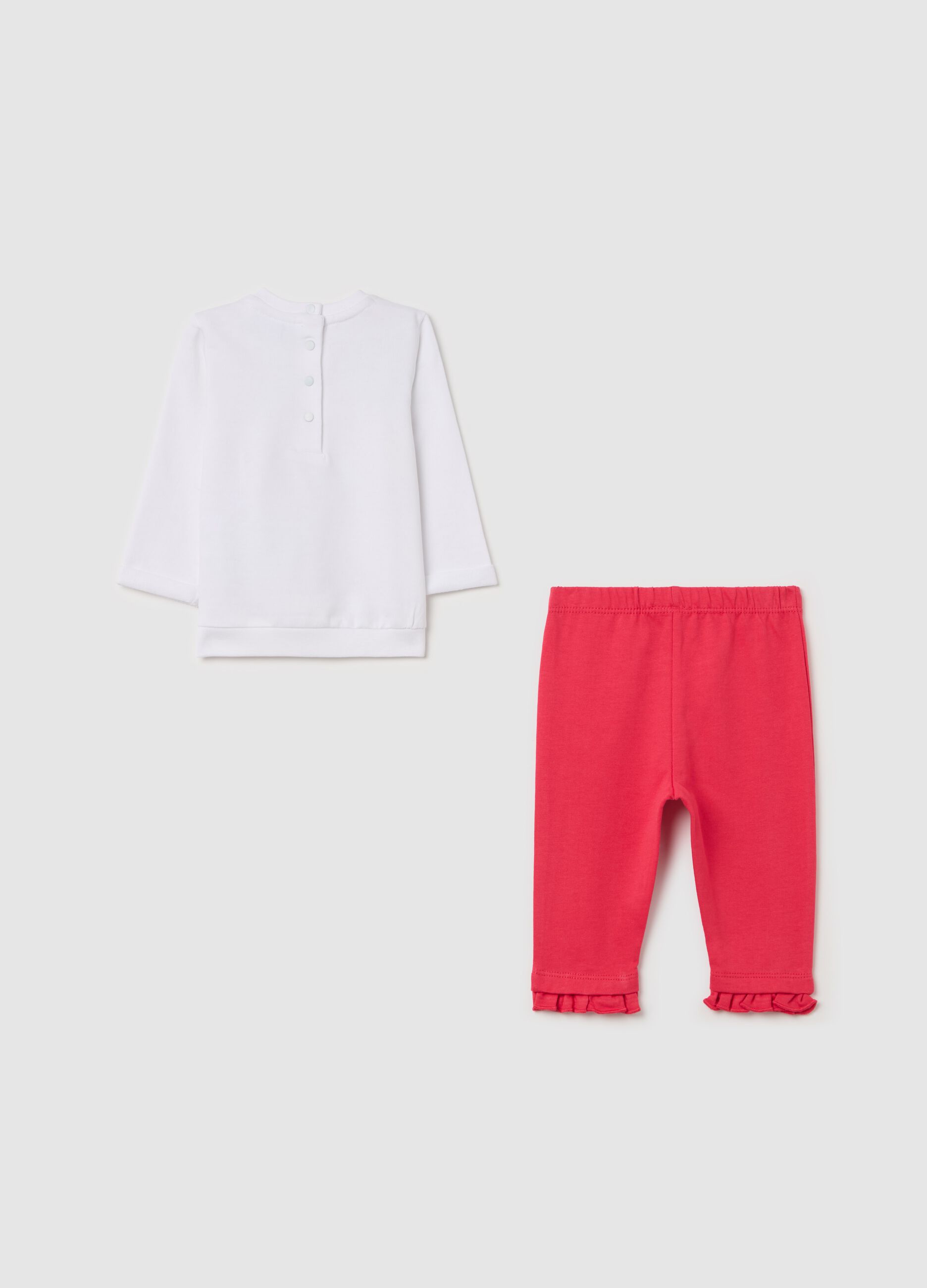 Jogging set in cotone stampa "This is my happy place"