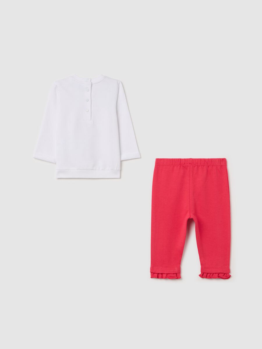 Jogging set in cotone stampa "This is my happy place"_1