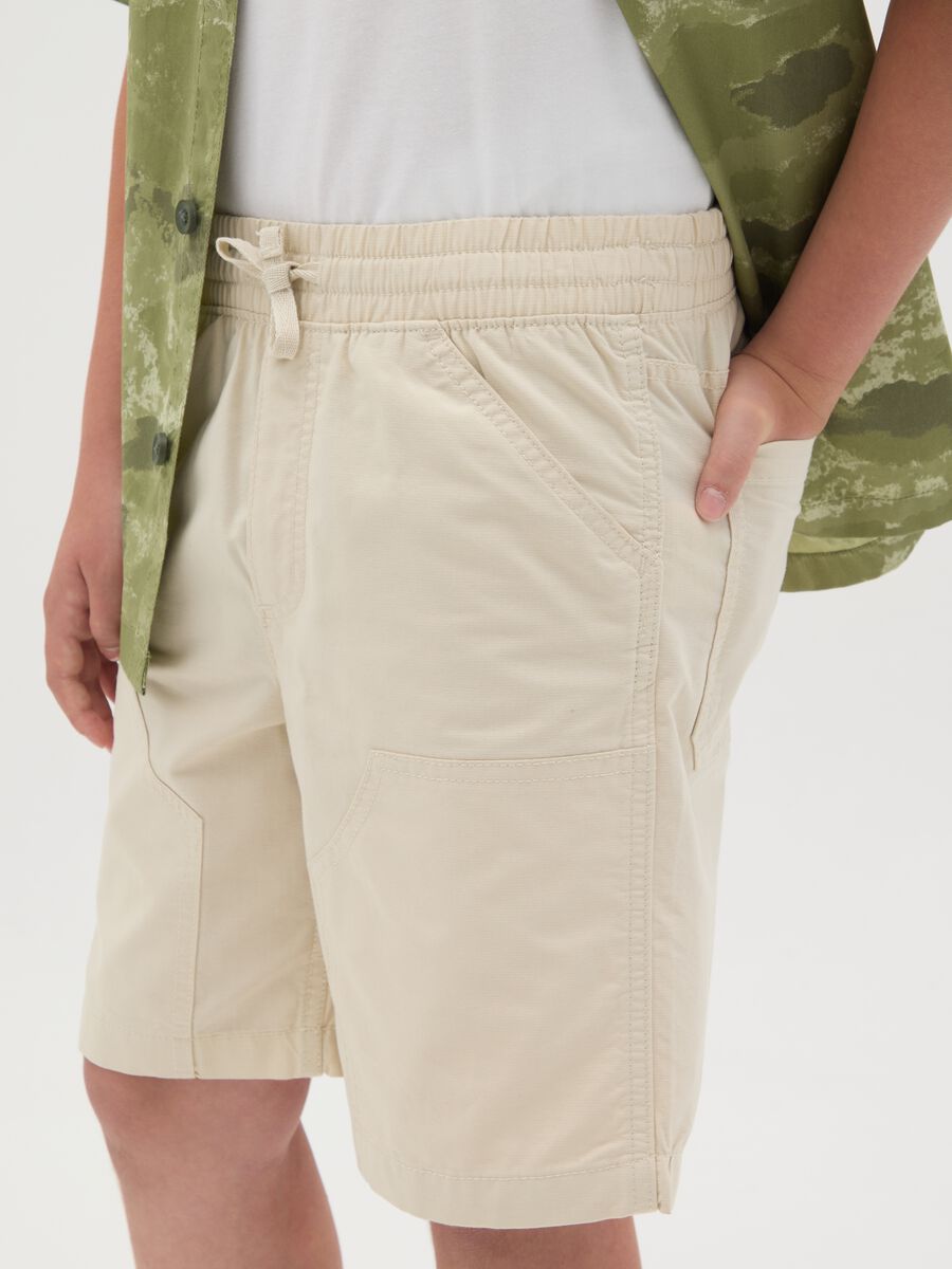OVS Kids Beige Shorts in Pure Cotton_2