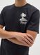Black pure cotton T-shirt relaxed fit with Snoopy_3