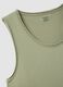 Green pure cotton vest top_5