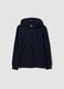 Blue hooded sweatshirt in pure organic cotton, regular fit for boys_4