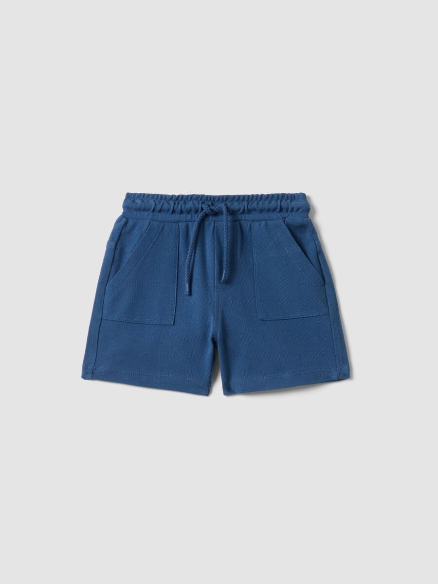 Pure Cotton Blue Shorts for Boys Regular Fit_0