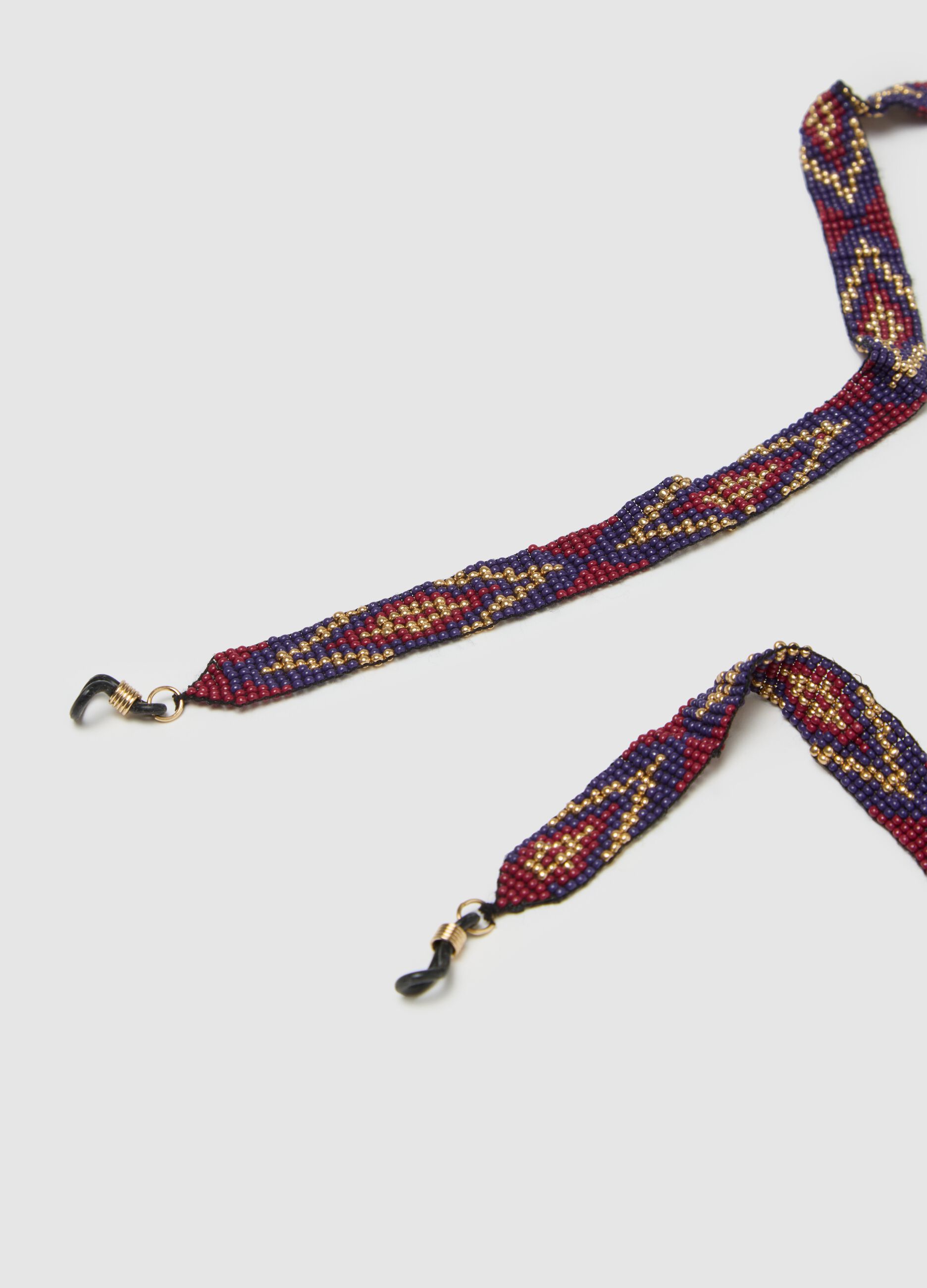 Women's multicolour beaded eyewear cord