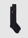 Black long Christmas cotton blend socks_0