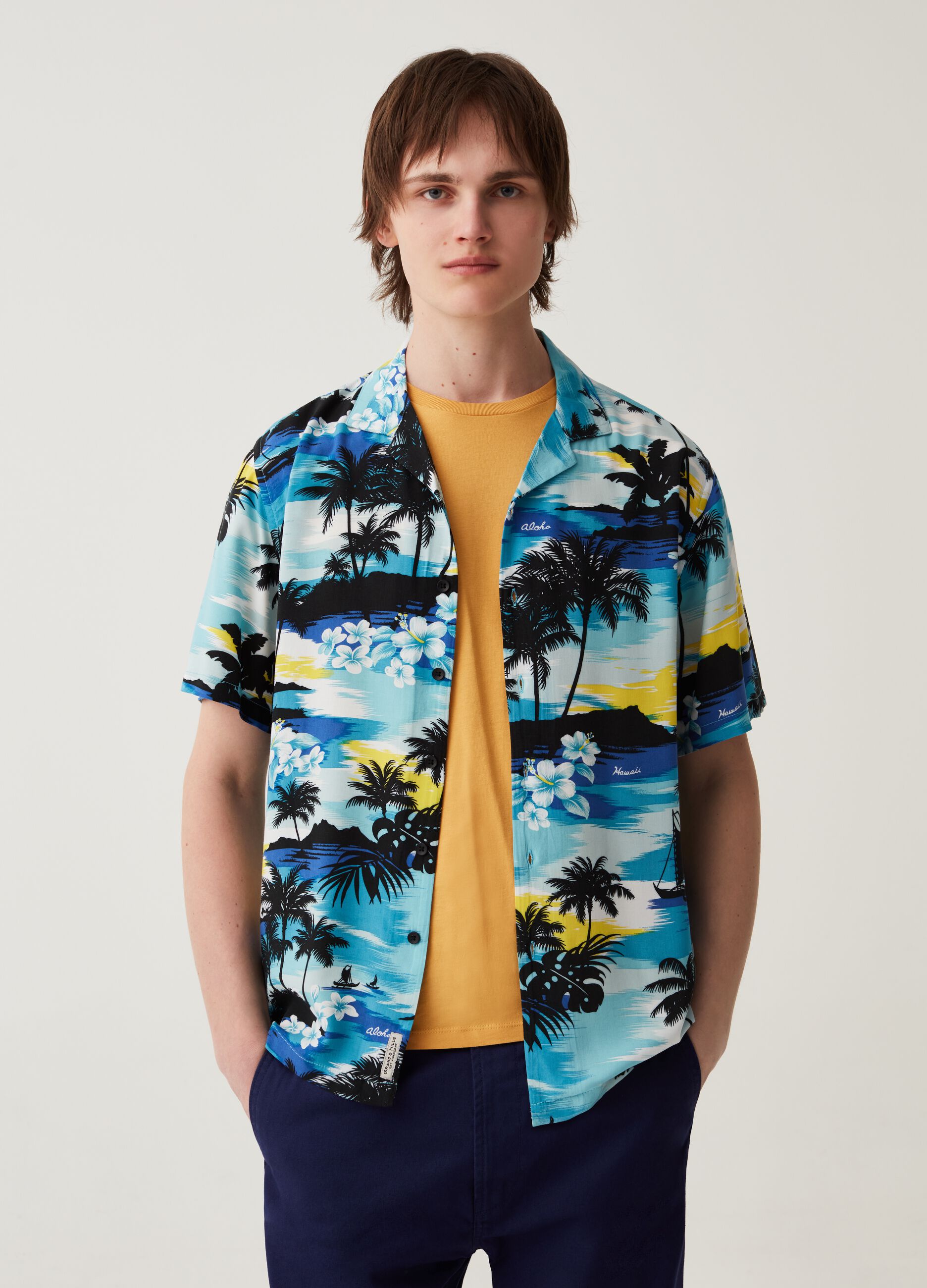 Camicia oversize in viscosa sostenibile Grand&Hills_1