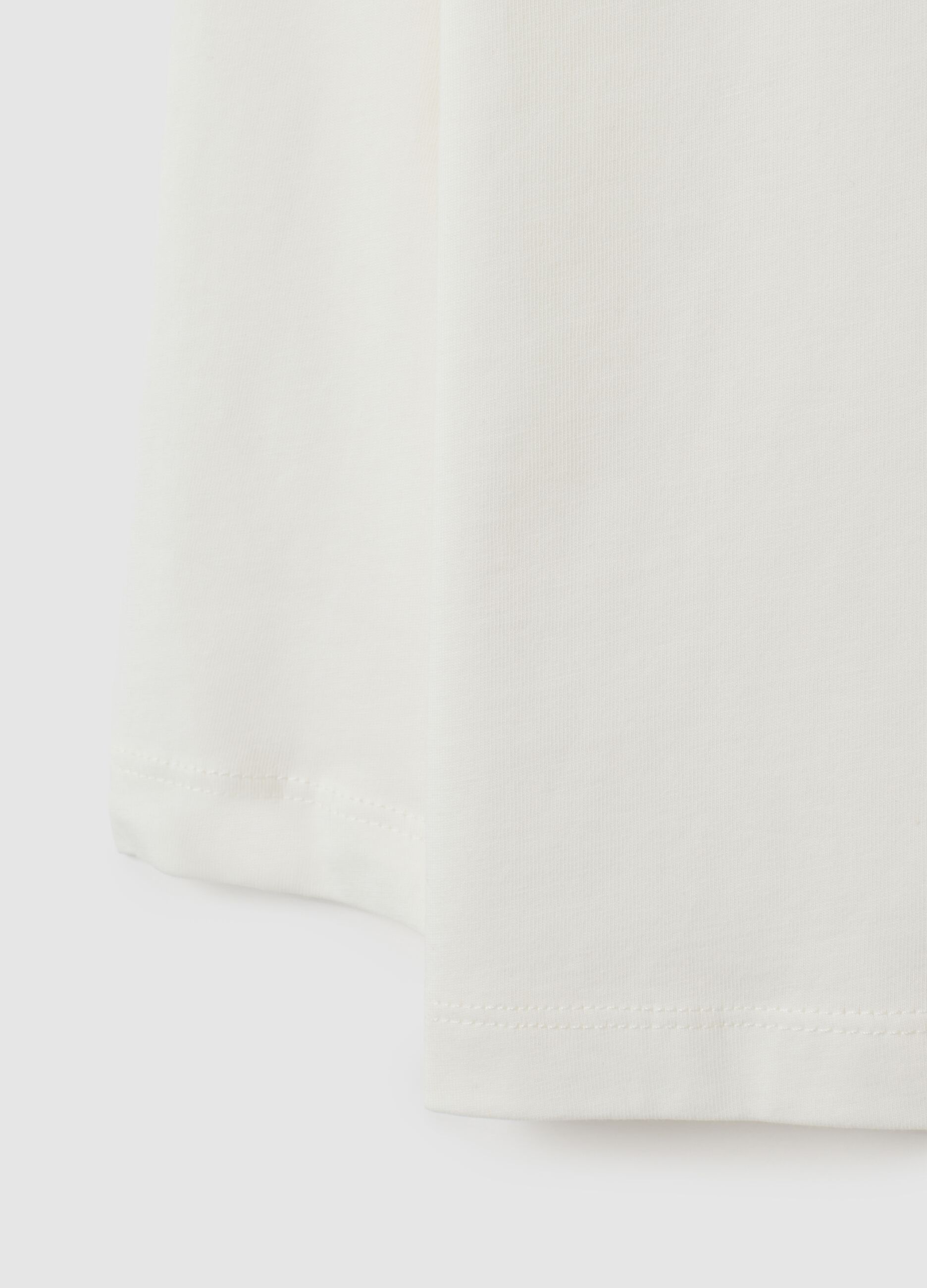 Maglia da bambino in puro cotone bianca regular fit