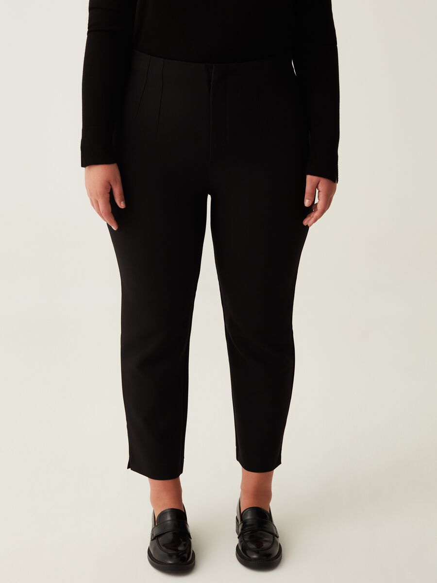 Pantaloni a sigaretta con spacchetti Curvy_1