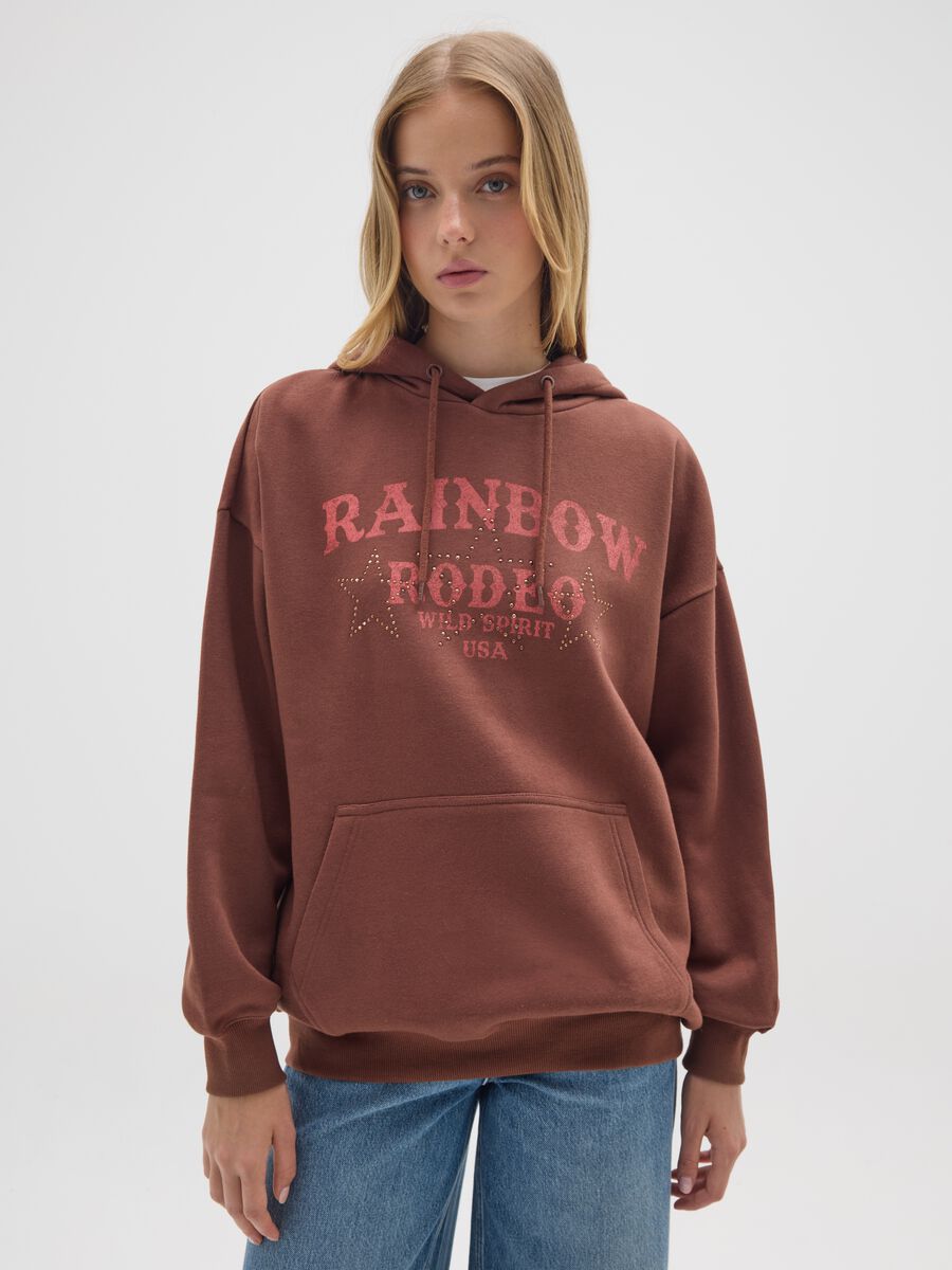 Brown Regular Fit Cotton Blend Sweatshirt_0