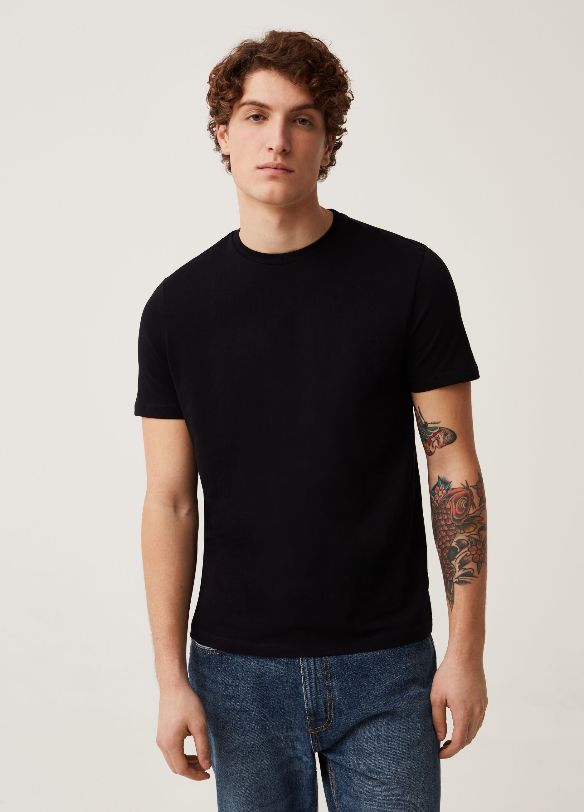 Bipack t-shirt girocollo in cotone