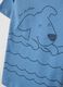 Blue pure cotton kid&rsquo;s T-shirt with regular fit and dog print_3