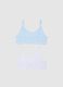 Multicoloured Stretch Cotton Girl's Bra Twinpack_1