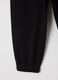 Children's black pure cotton regular fit joggers_3