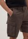 Brown pure cotton regular-fit cargo Bermuda shorts_3