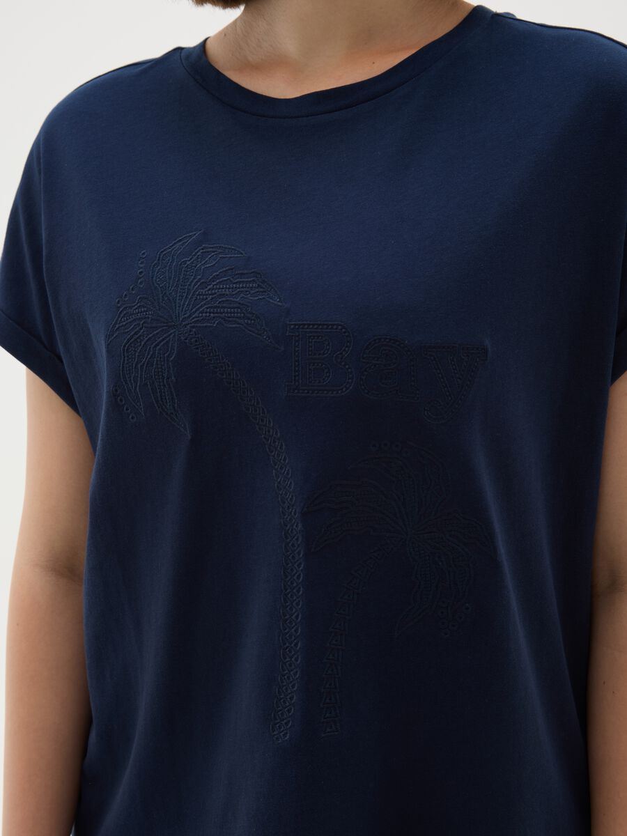 Mya Pure Cotton Blue T-shirt_2