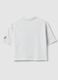 Girls' pure cotton white boxy fit t-shirt with print_4