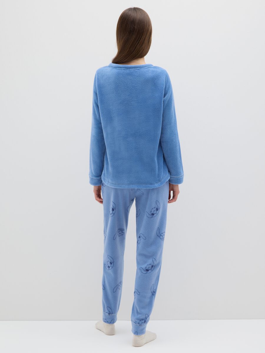 Regular fit blue coral fleece pyjamas with Disney decoration_2
