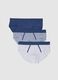 Tripack multicoloured elastic cotton briefs regular fit_4