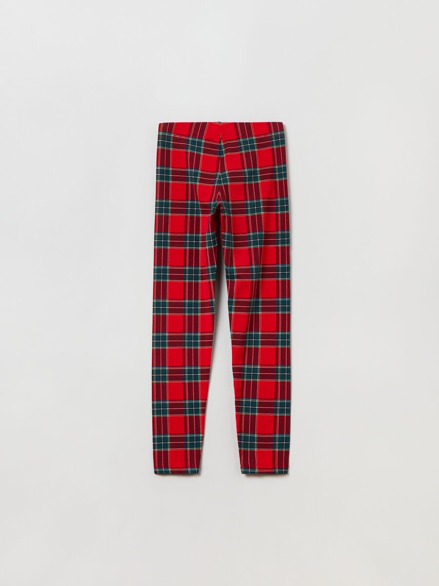 Leggings in cotone stretch con stampa_1