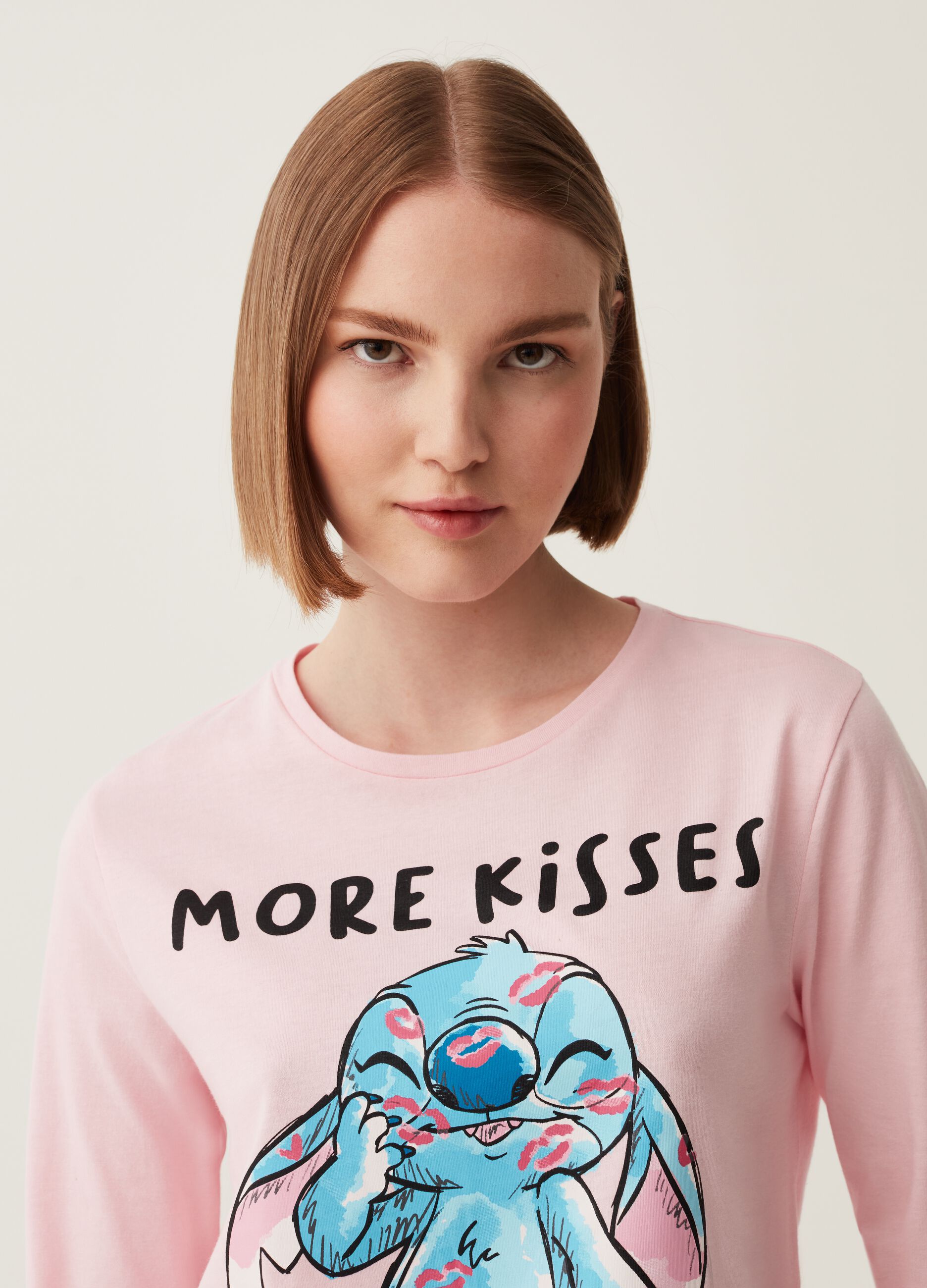 Disney Pigiama lungo Lilo and Stitch Stay Weird rosa bianco, rosa, 7-8 Anni  : : Moda