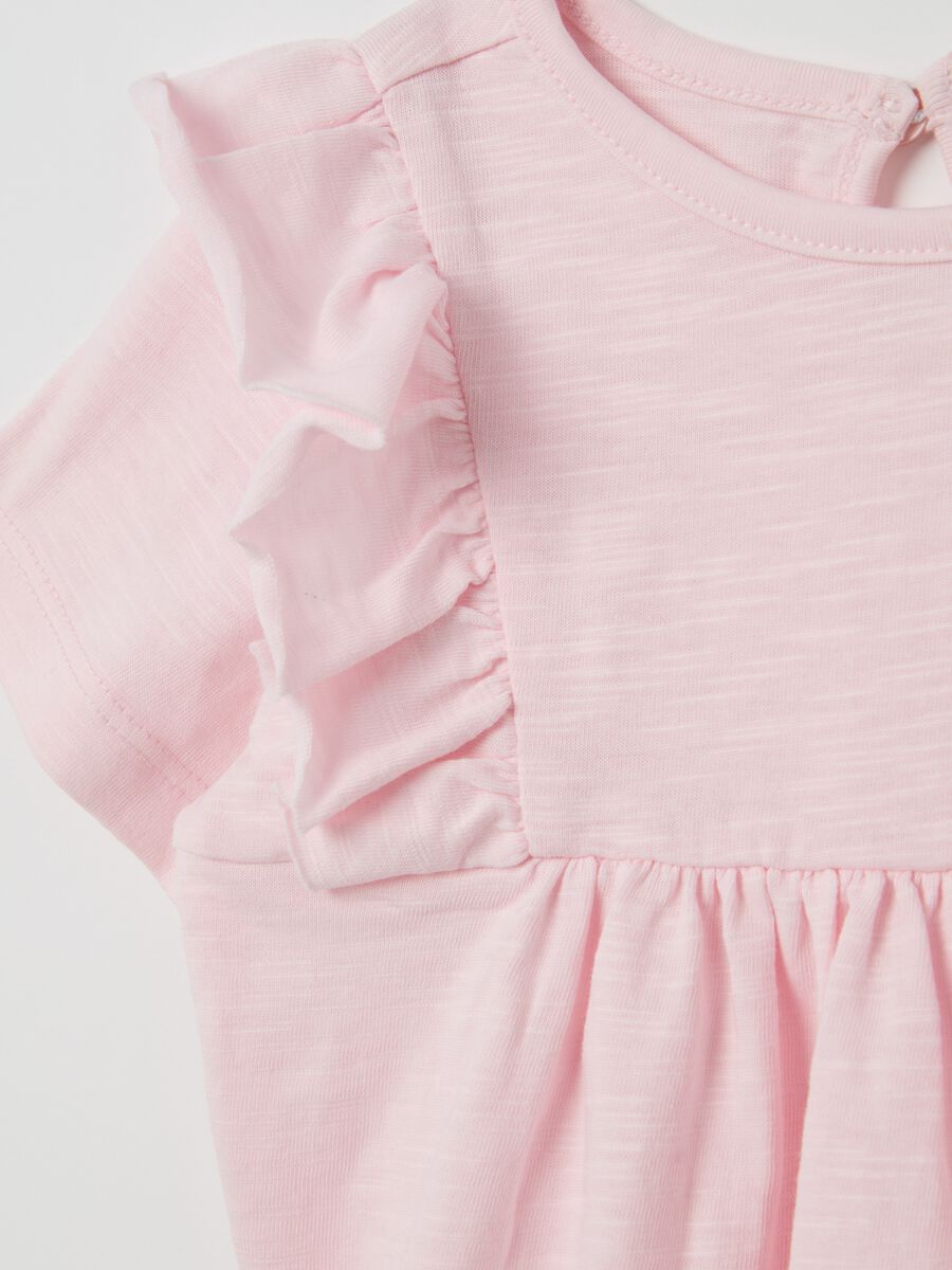 Cotton T-shirt with flounce_2