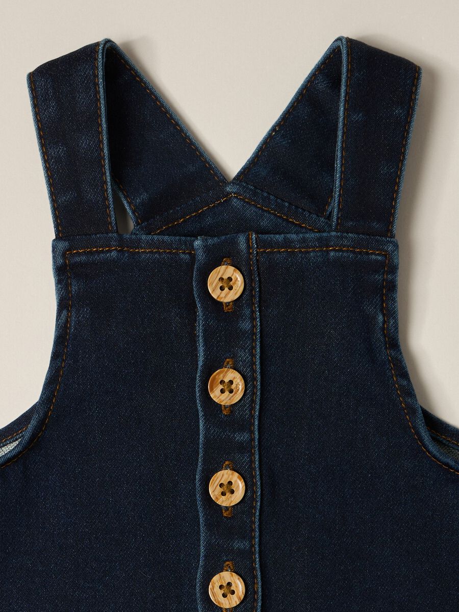 IANA Baby French Terry Denim Dungarees_2