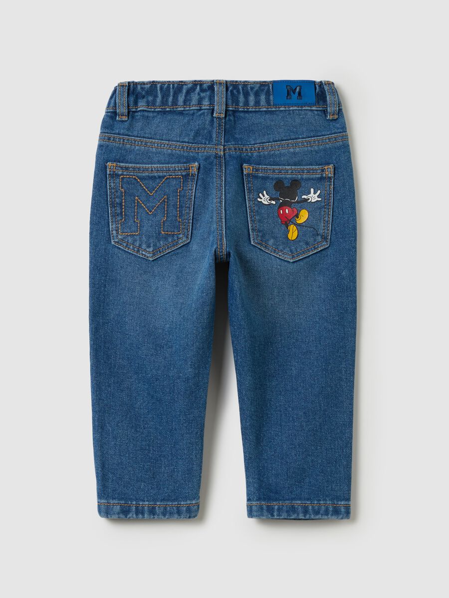 Five-pocket jeans with Mickey Mouse print_1