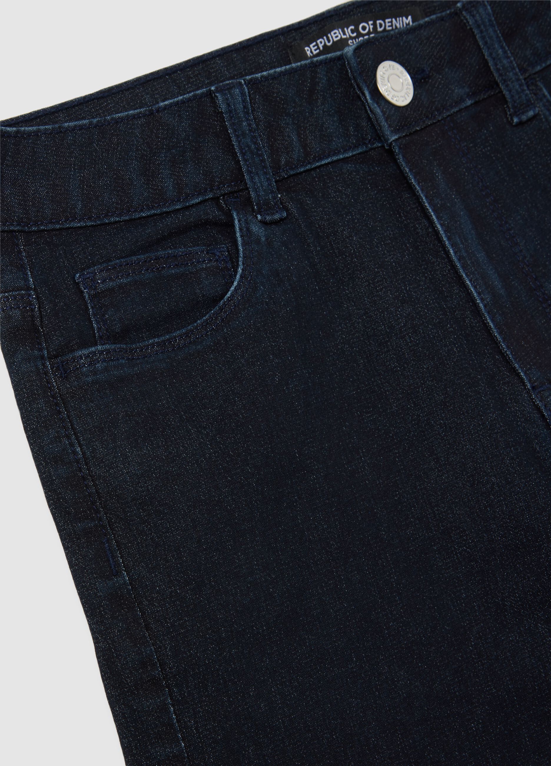 Women's blue cotton-blend shorts regular fit