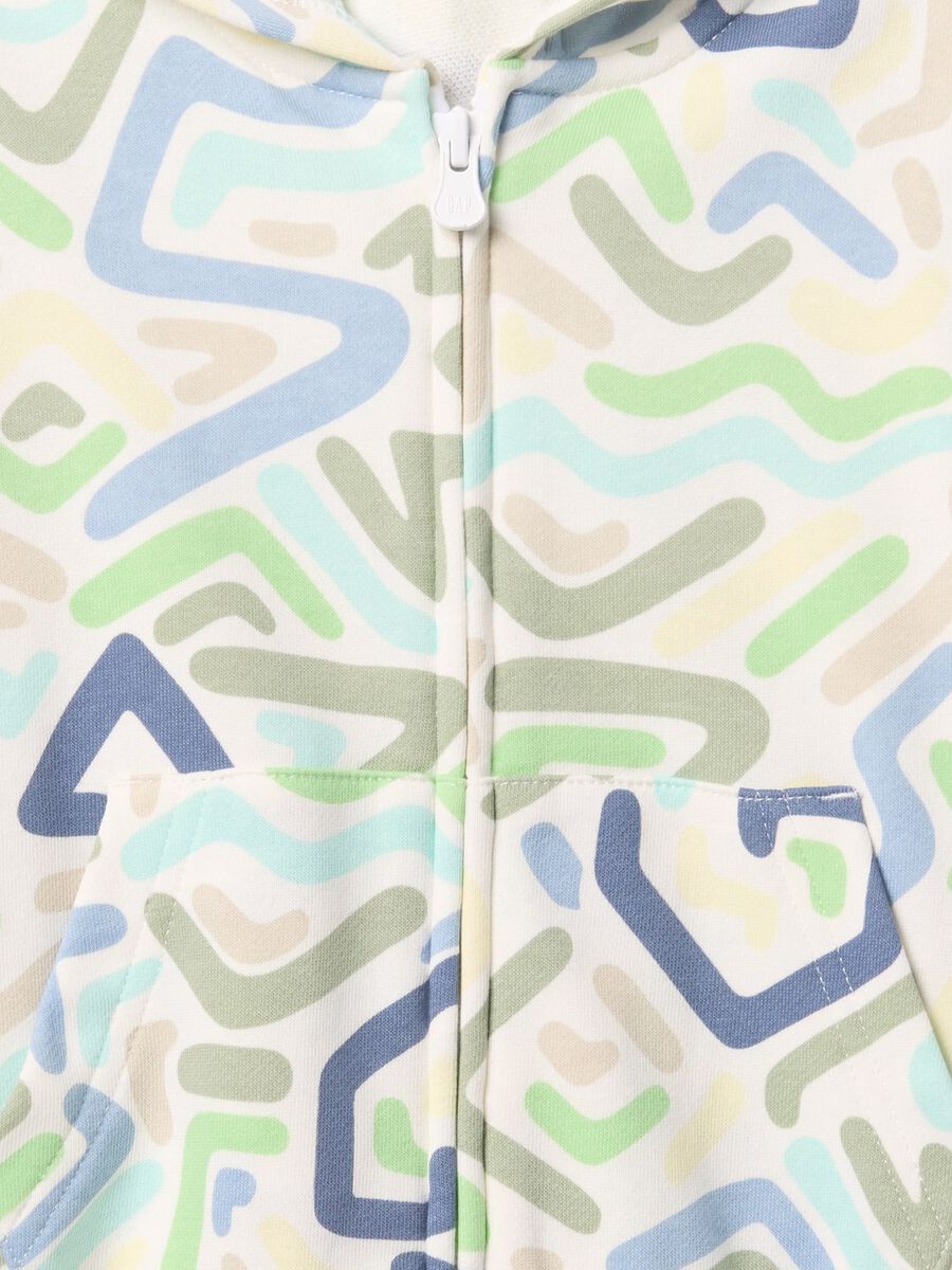 Sweatshirt with hood and geometric print_2