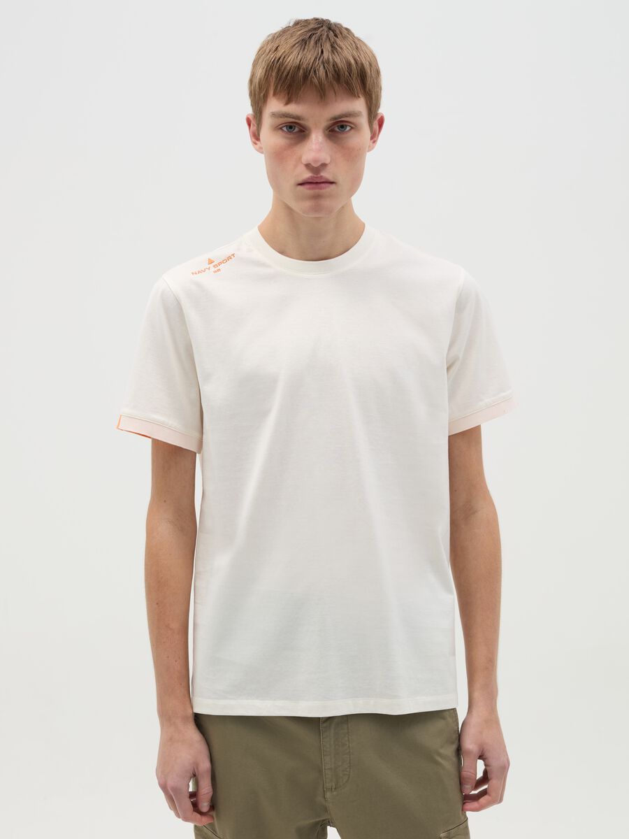 T-shirt with logo embroidery_0