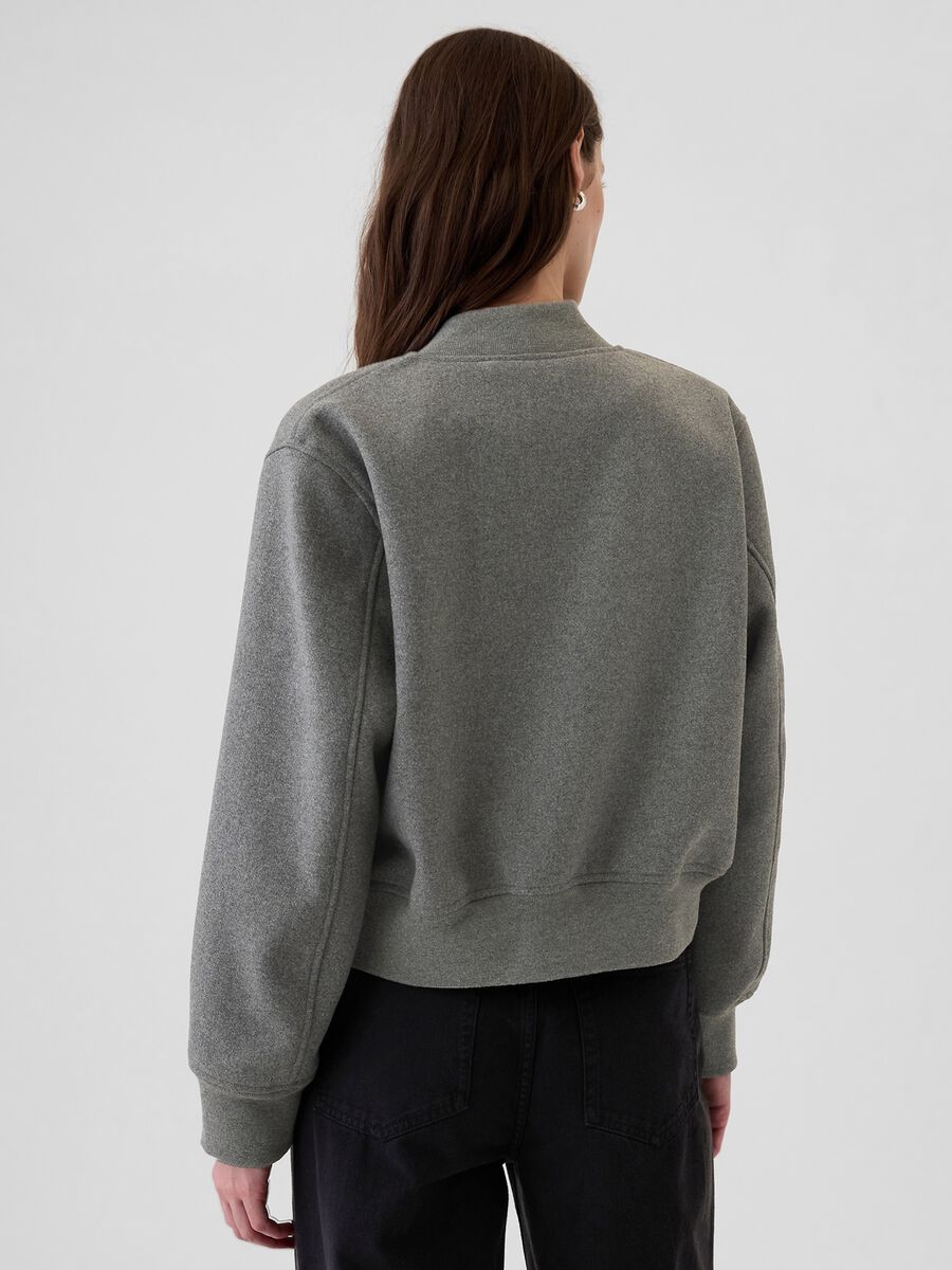 Bomber jacket in mélange wool blend_2