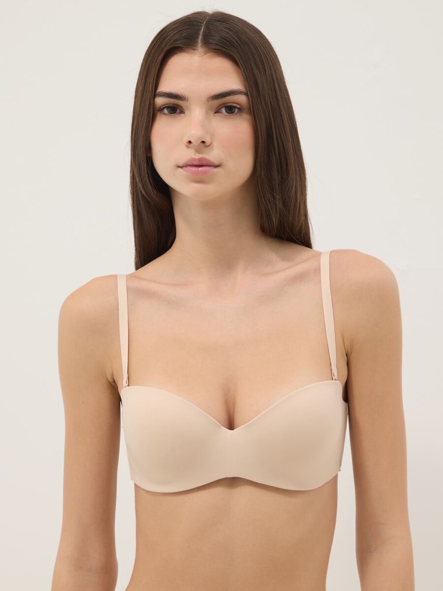 Reggiseno balconette beige con imbottitura removibile_0