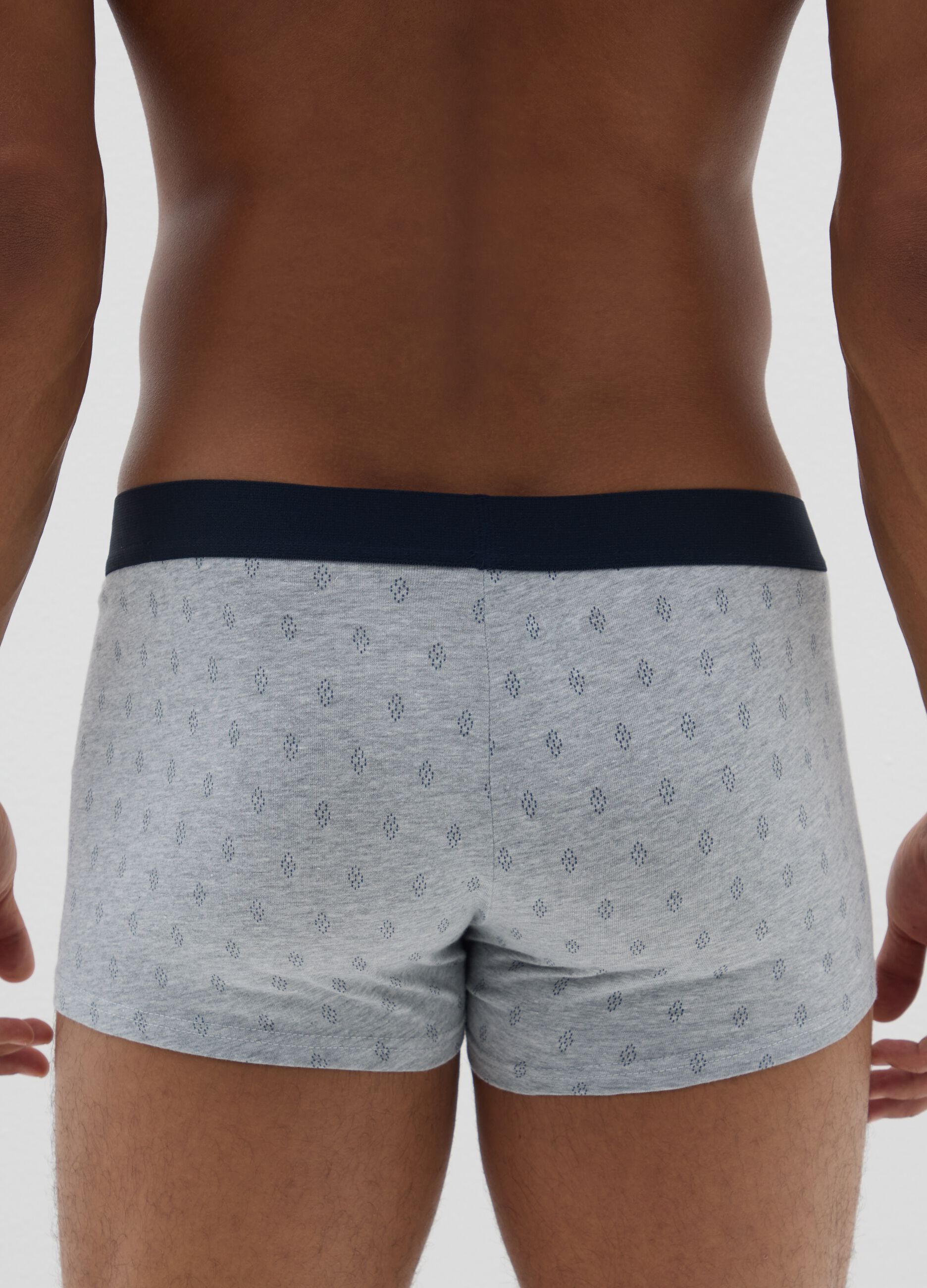 Set of multicolour pure cotton regular fit tripack boxers