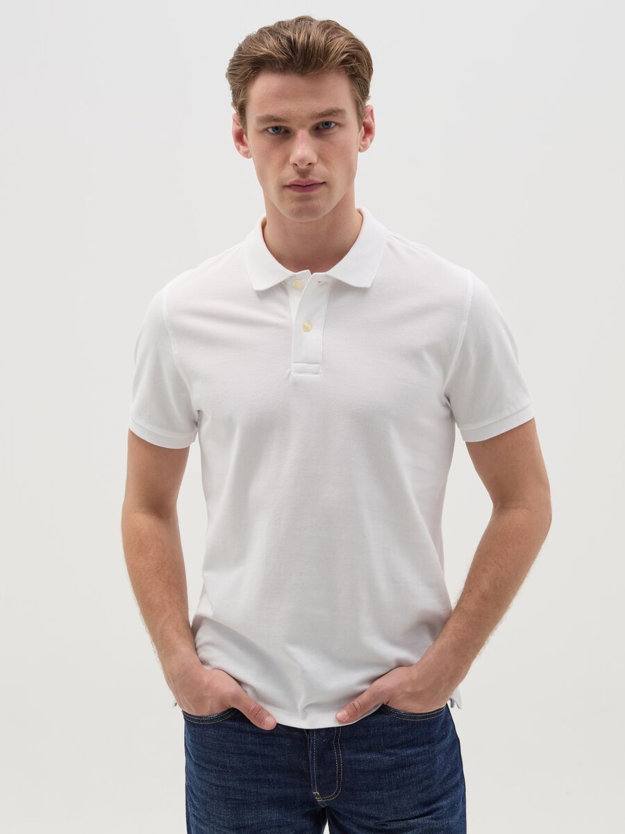 Polo shirt in organic cotton piquet_0