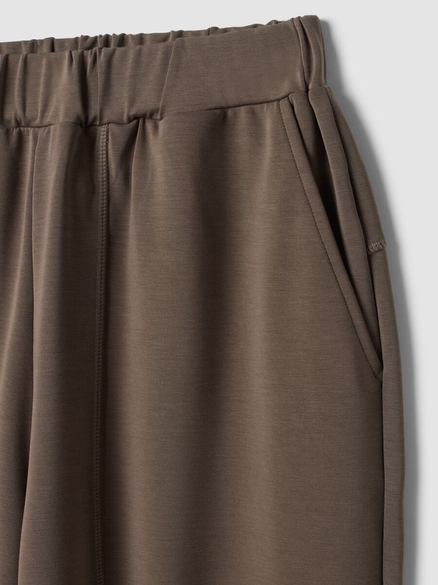 Pantaloni sportivi verdi in viscosa elasticizzato_7