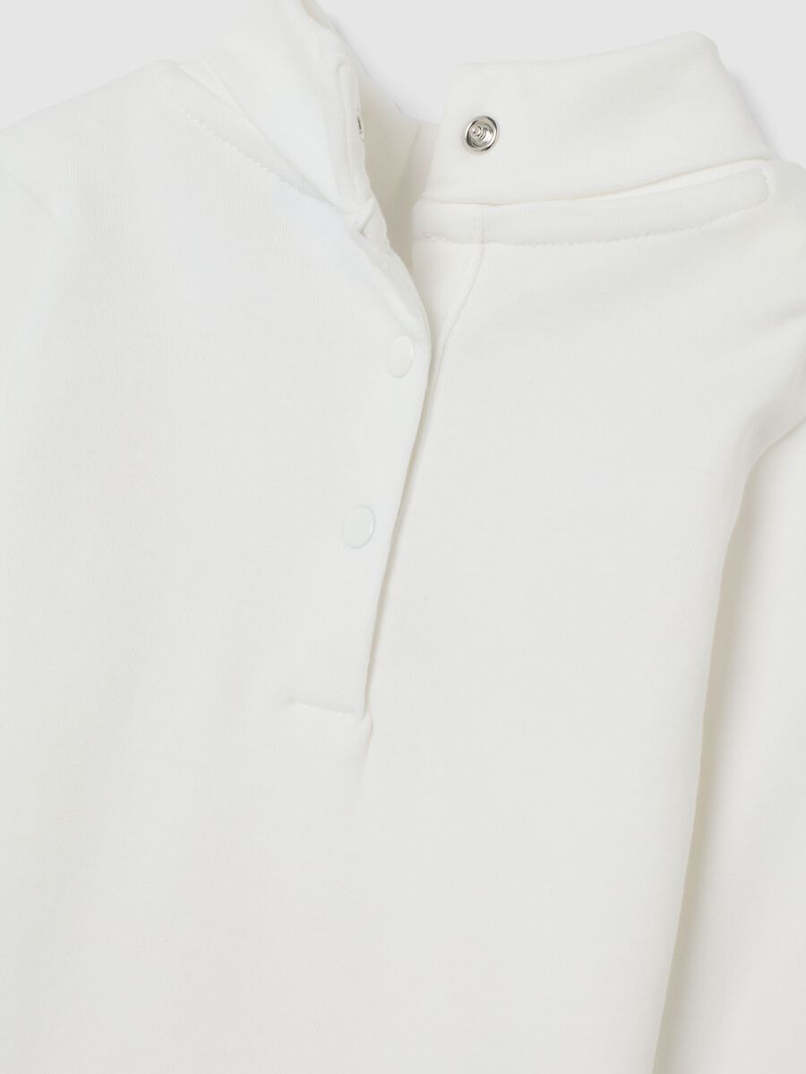 Girls' white pure cotton regular fit top with print_3