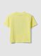 T-shirt gialla in puro cotone over fit da bambino_4