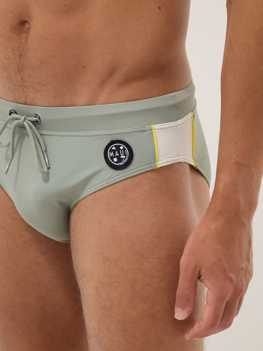 Green stretch swim briefs_3