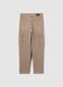 Boy's beige cargo trousers in pure cotton regular fit_4
