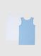 Set of two-pack boys' vests in multicolour pure cotton regular fit_1