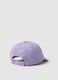 Girls' purple cotton baseball cap with stars and rhinestones_1
