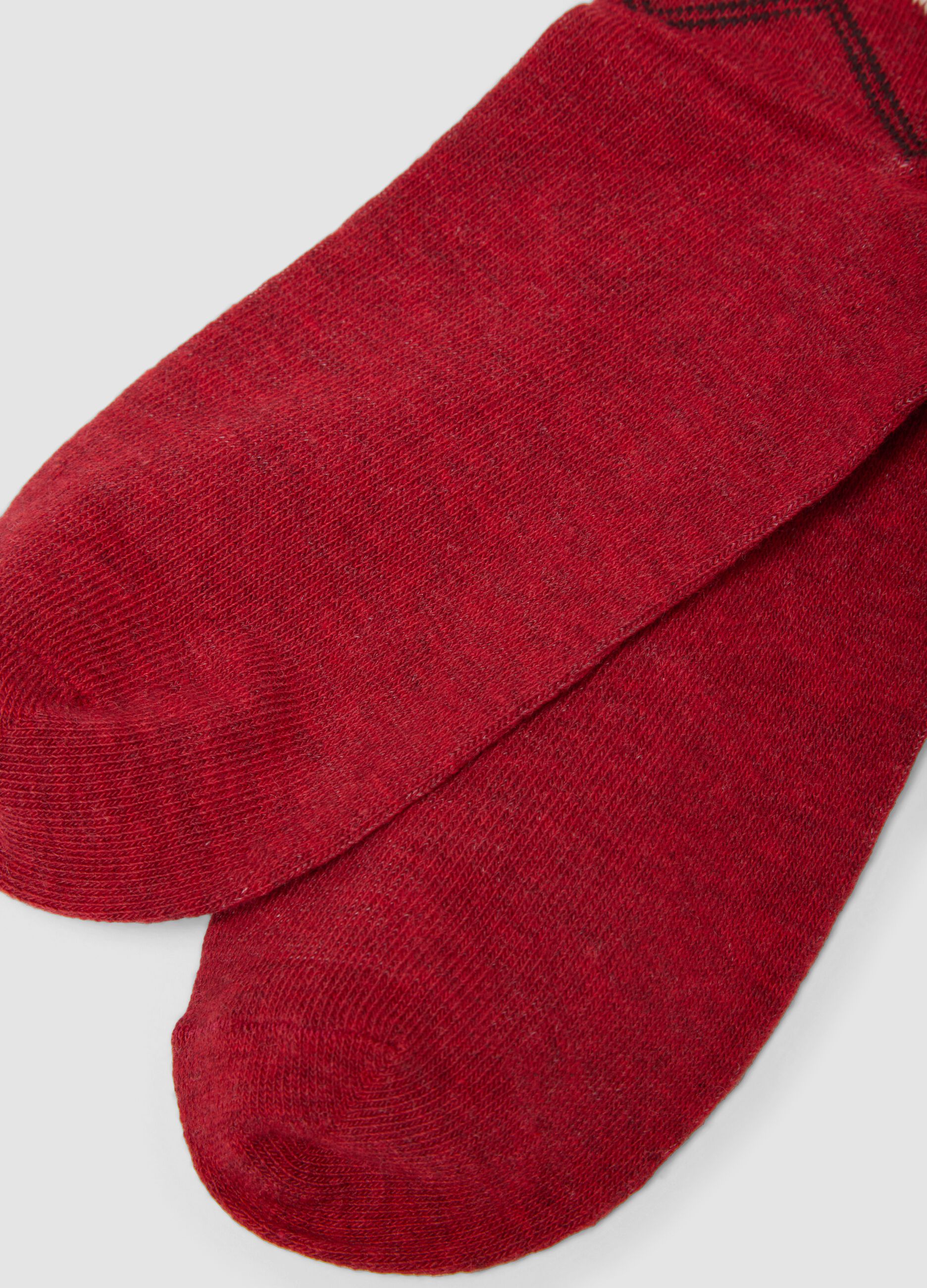 2-pack multicolour organic stretch cotton Christmas socks