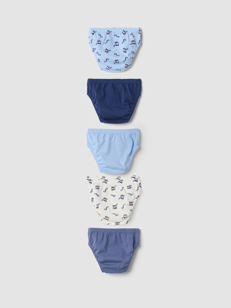Multipack di cinque slip in puro cotone organico con fantasia Mickey & Friends_1