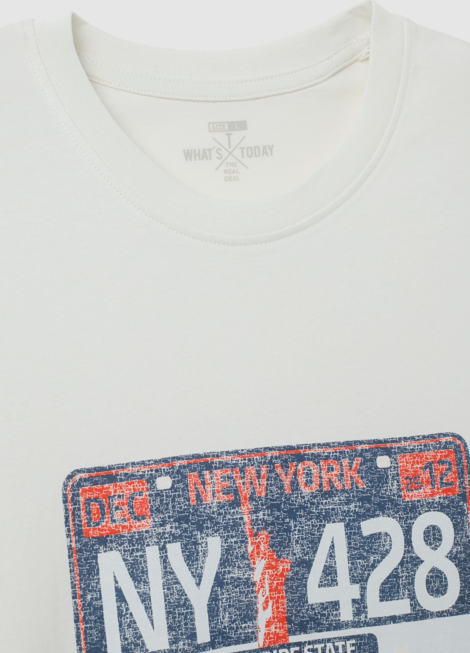 White Pure Cotton Regular Fit T-shirt