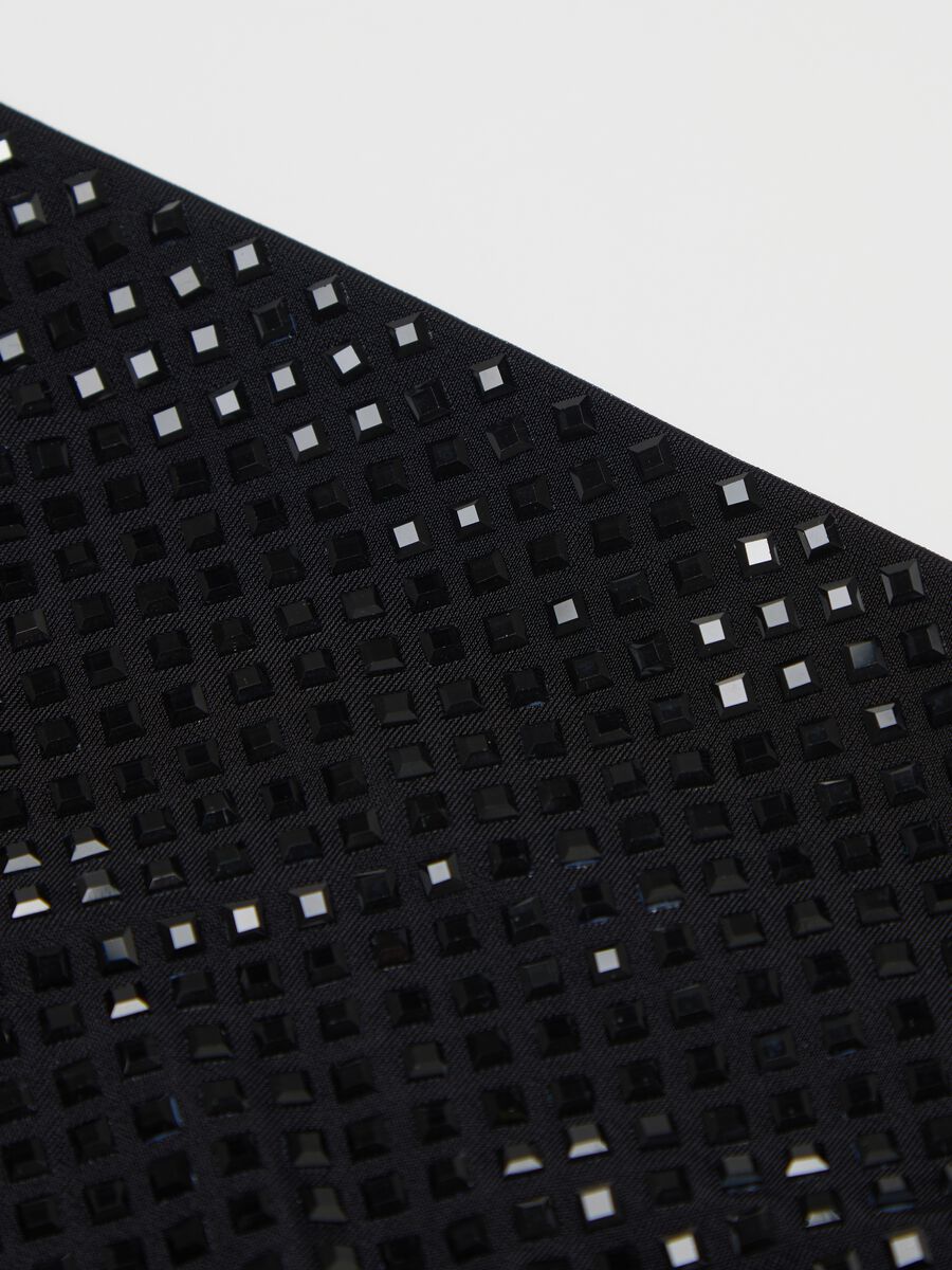 Women’s bikini briefs in black stretch fabric with mesh details_5