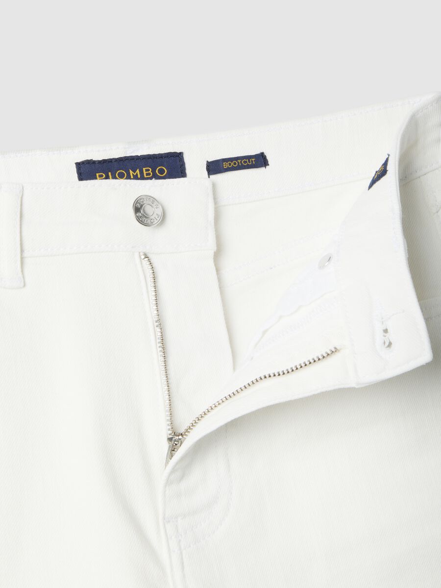 White bootcut jeans in stretch cotton_5